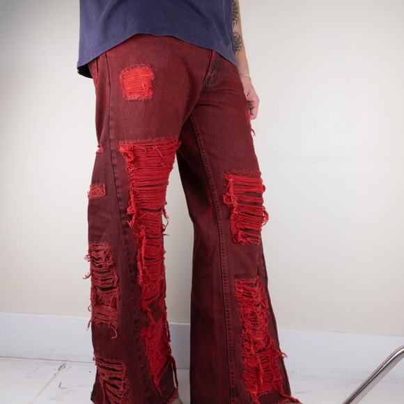 Custom wide leg baggy flared jeans - Picture 4 of 8